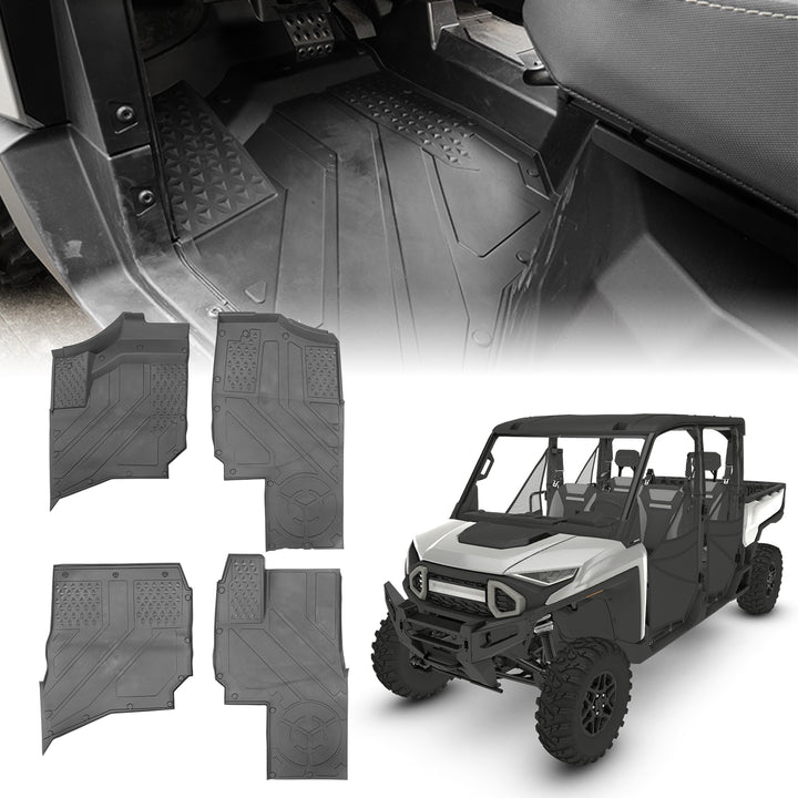 4pcs TPE Floor Mats Anti-Slip Mats for Ranger CREW XD 1500 2024+