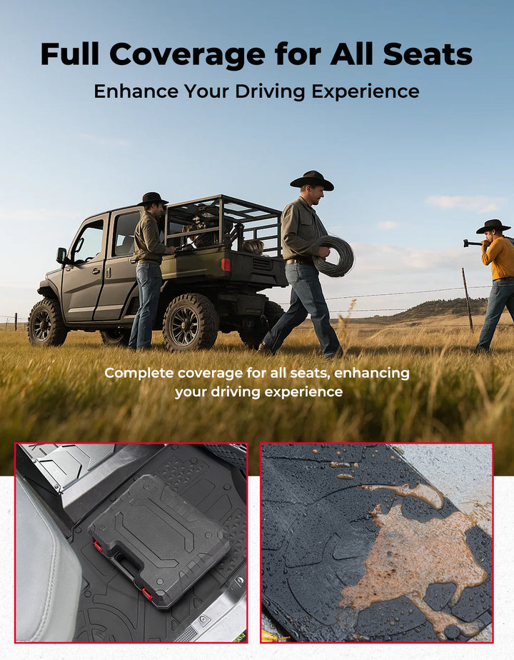 4pcs TPE Floor Mats Anti-Slip Mats for Ranger CREW XD 1500 2024+