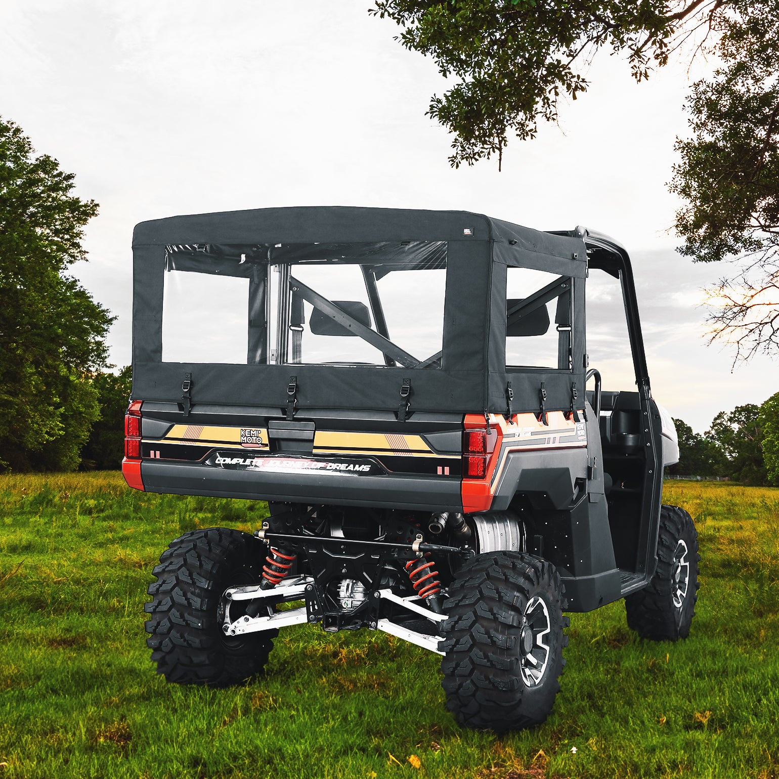 UTV Soft Cargo Camper Bed Cover Rack for Polaris Ranger 570 Full-size/XP 900/1000 / XP 1000 / Crew