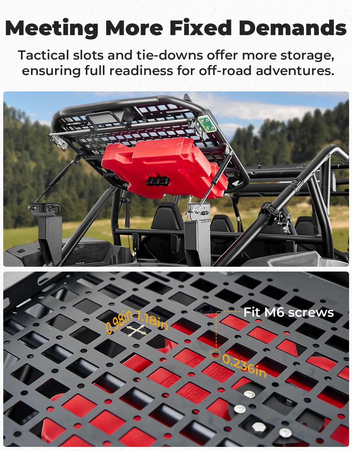UTV Spare Tire Carrier for Polaris RZR XP 1000 / XP 4 1000 2024-2025 - Kemimoto