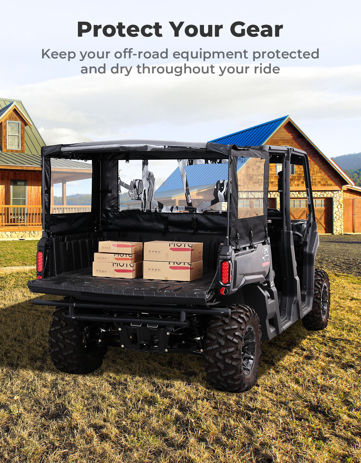 UTV Soft Cargo Camper Bed Cover for Can-Am Defender