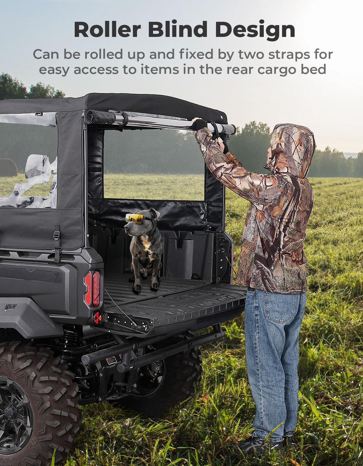 UTV Soft Cargo Camper Bed Cover for Can-Am Defender