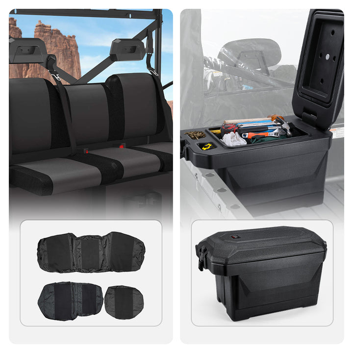 UTV Waterproof Seat Cover & Big Size Cargo Box for Polaris Ranger