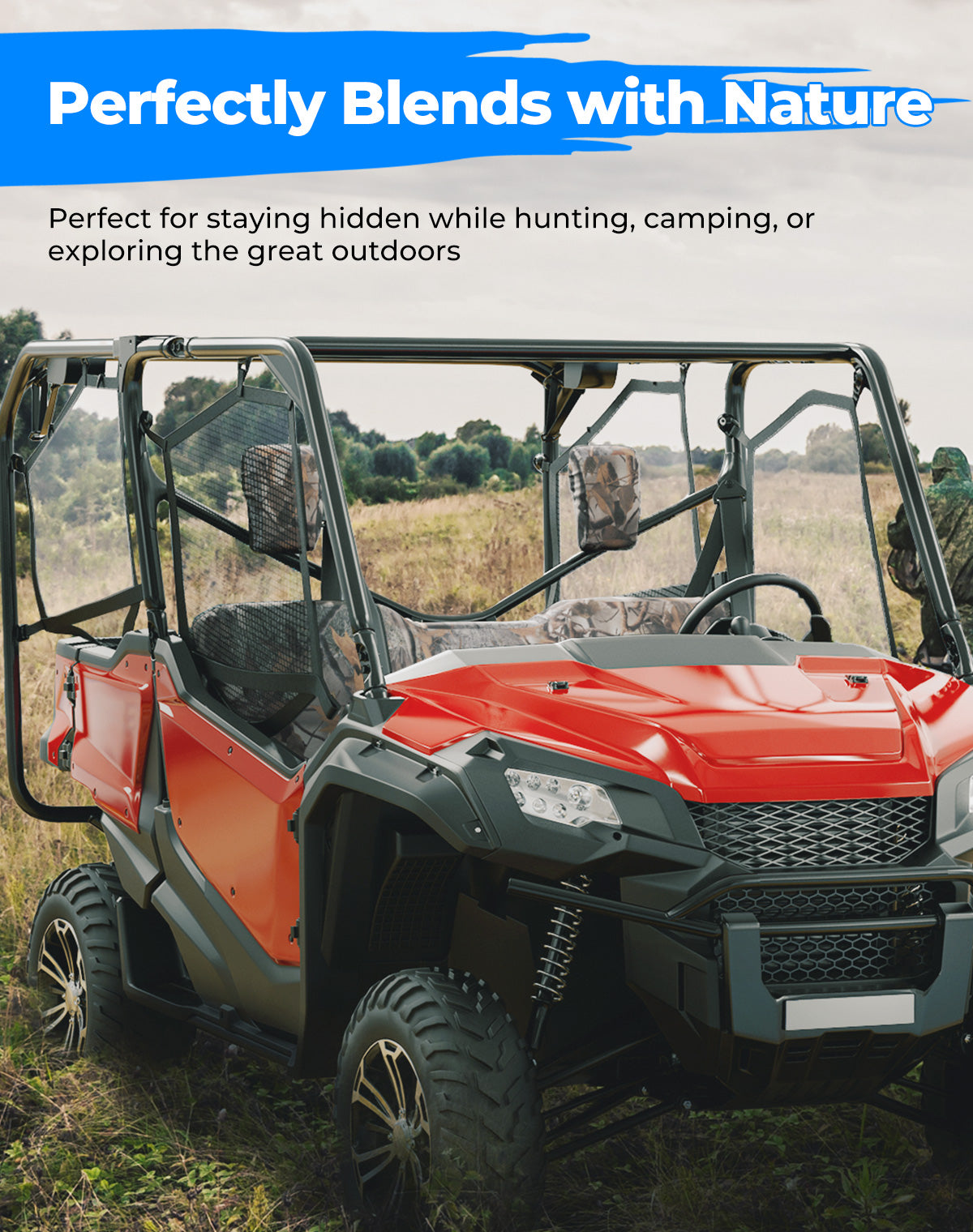 Camo Front Seat Cover for Pioneer 1000 2016-2025