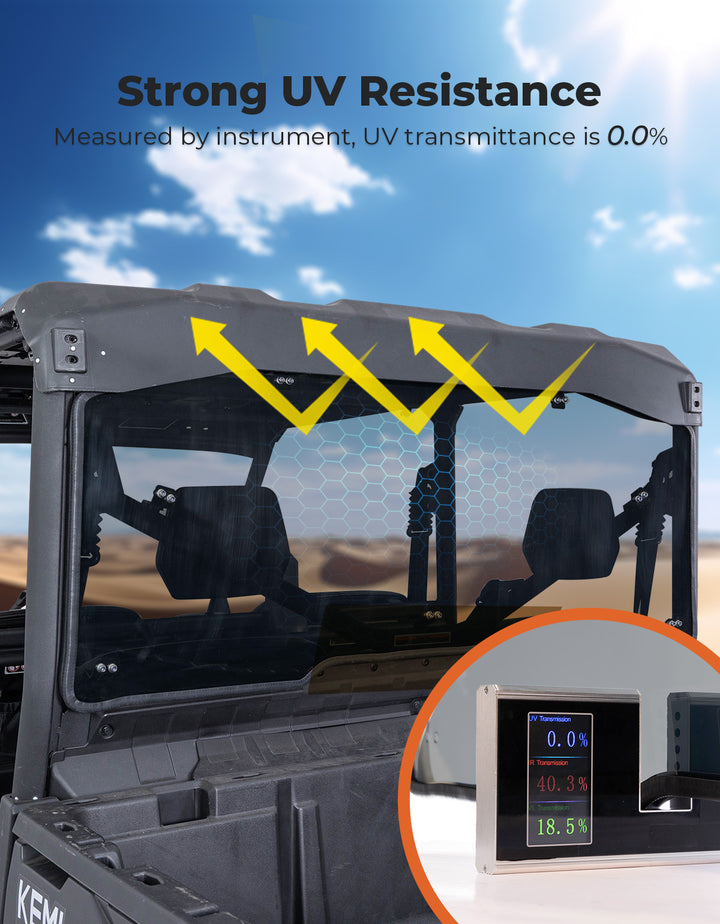 Rear Tinted Windshield for Can-Am Defender HD5/8 /10/MAX