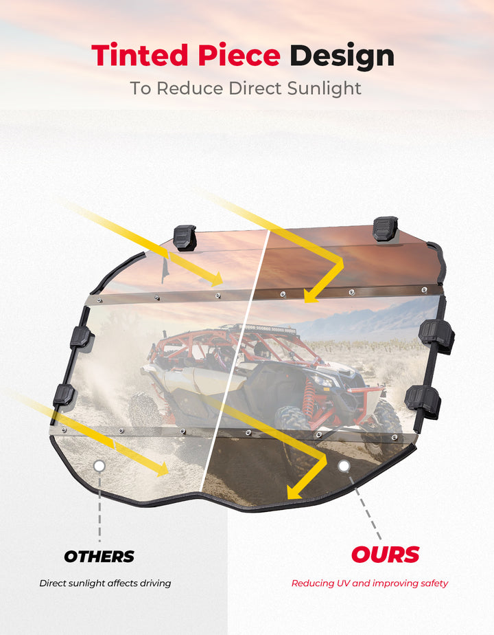 Tinted Full Windshield for Can Am Maverick X3/ MAX