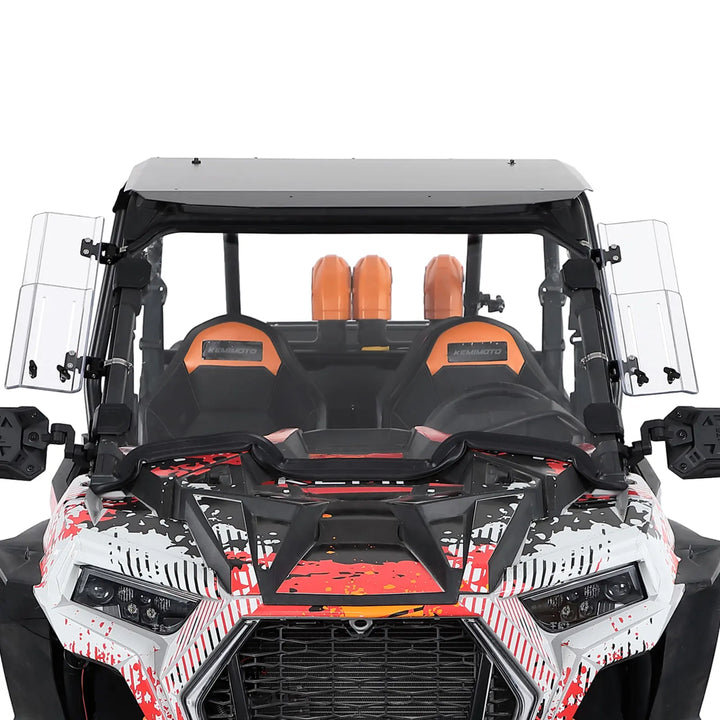 2PCS UTV Side Wind Deflectors for Can-Am / Polaris fit 1.5-2.2 inch Roll Bar