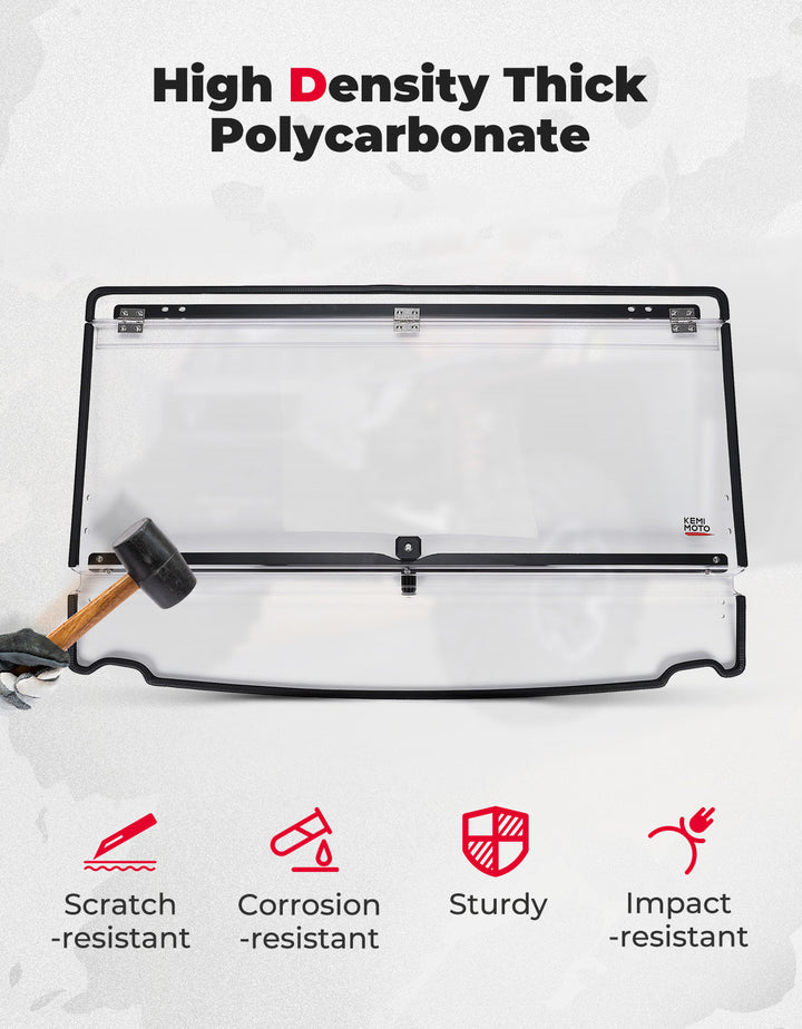 2-IN-1 Flip Windshield for Polaris Ranger XP 900/1000/ Crew 2014-2025