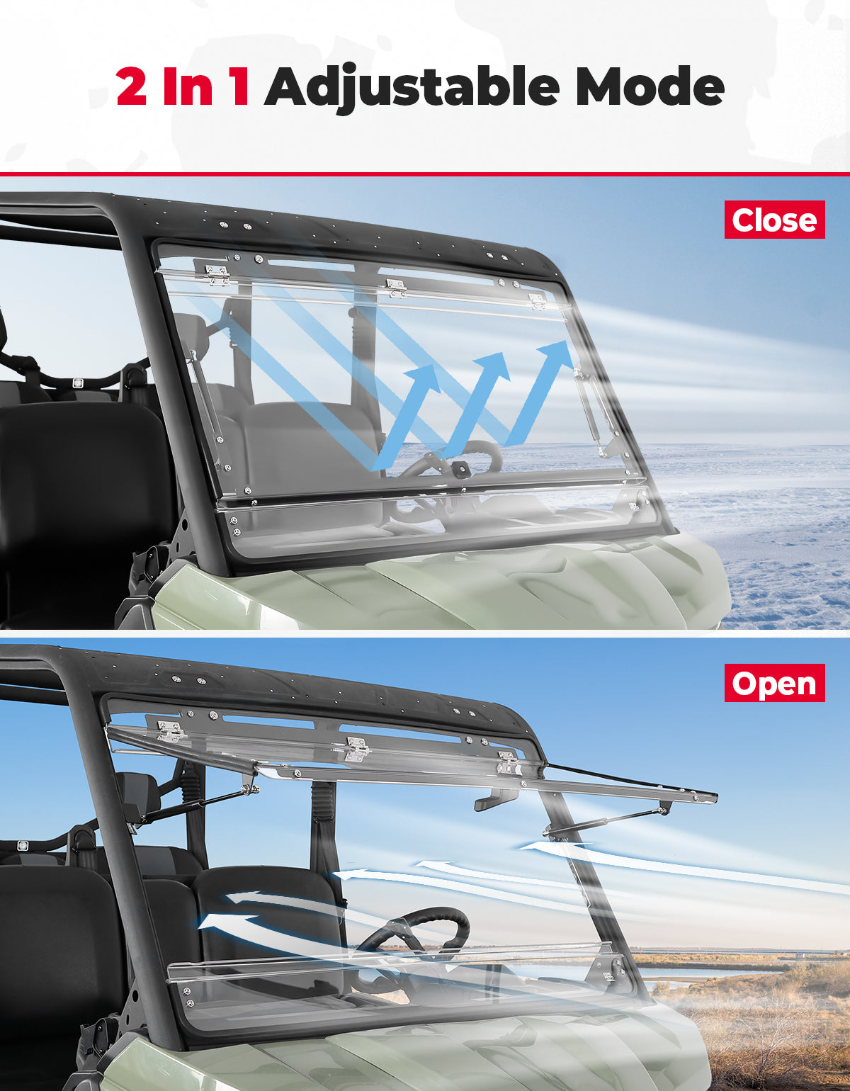 3-in-1 Flip Windshield 1/5