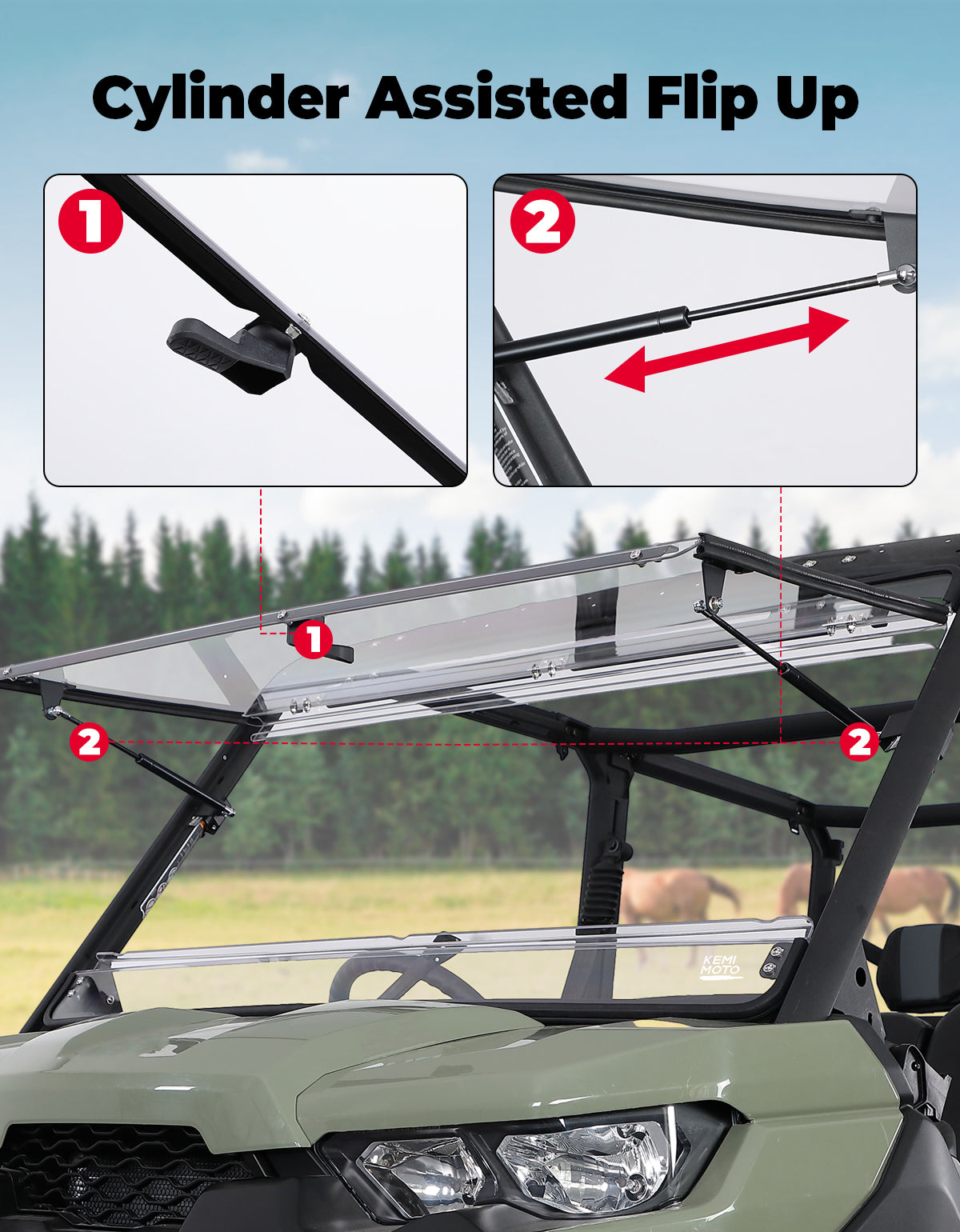 2-in-1 Flip Windshield 1/5