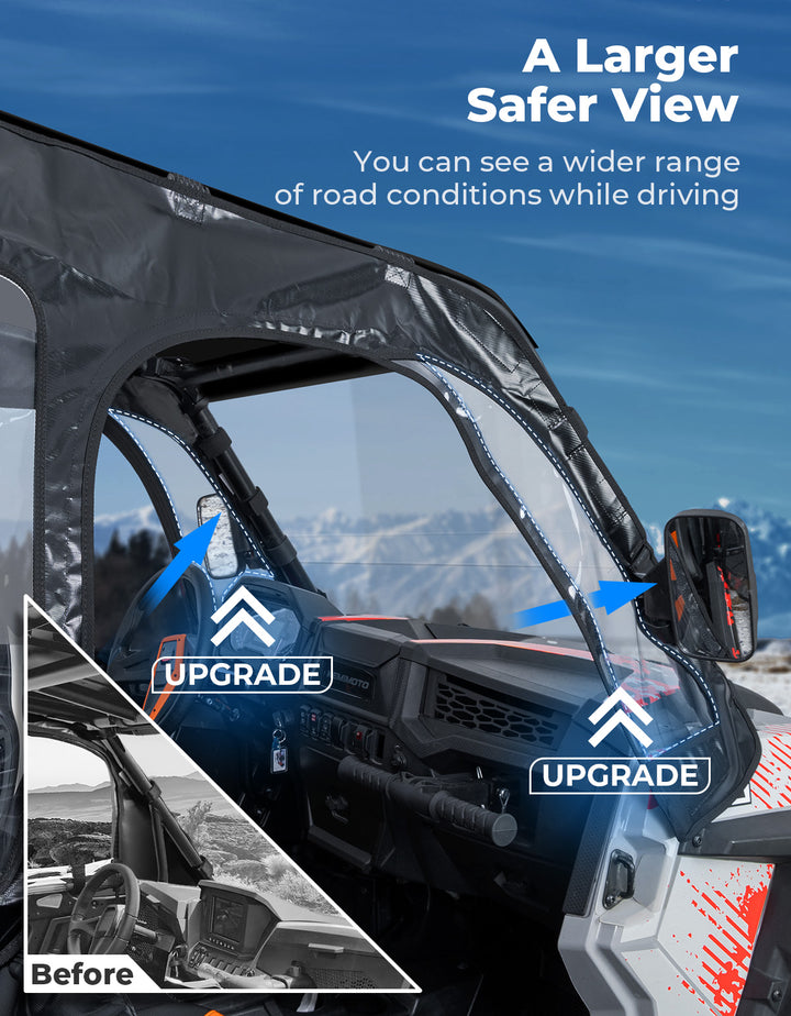 Soft Upper Door Cab Enclosure Set for RZR XP 1000 2014-2023