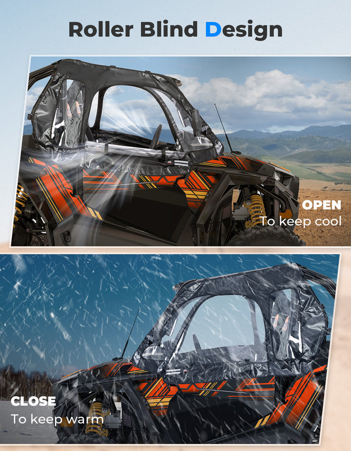 Soft Upper Door Cab Enclosure Set for RZR XP 1000 2014-2023