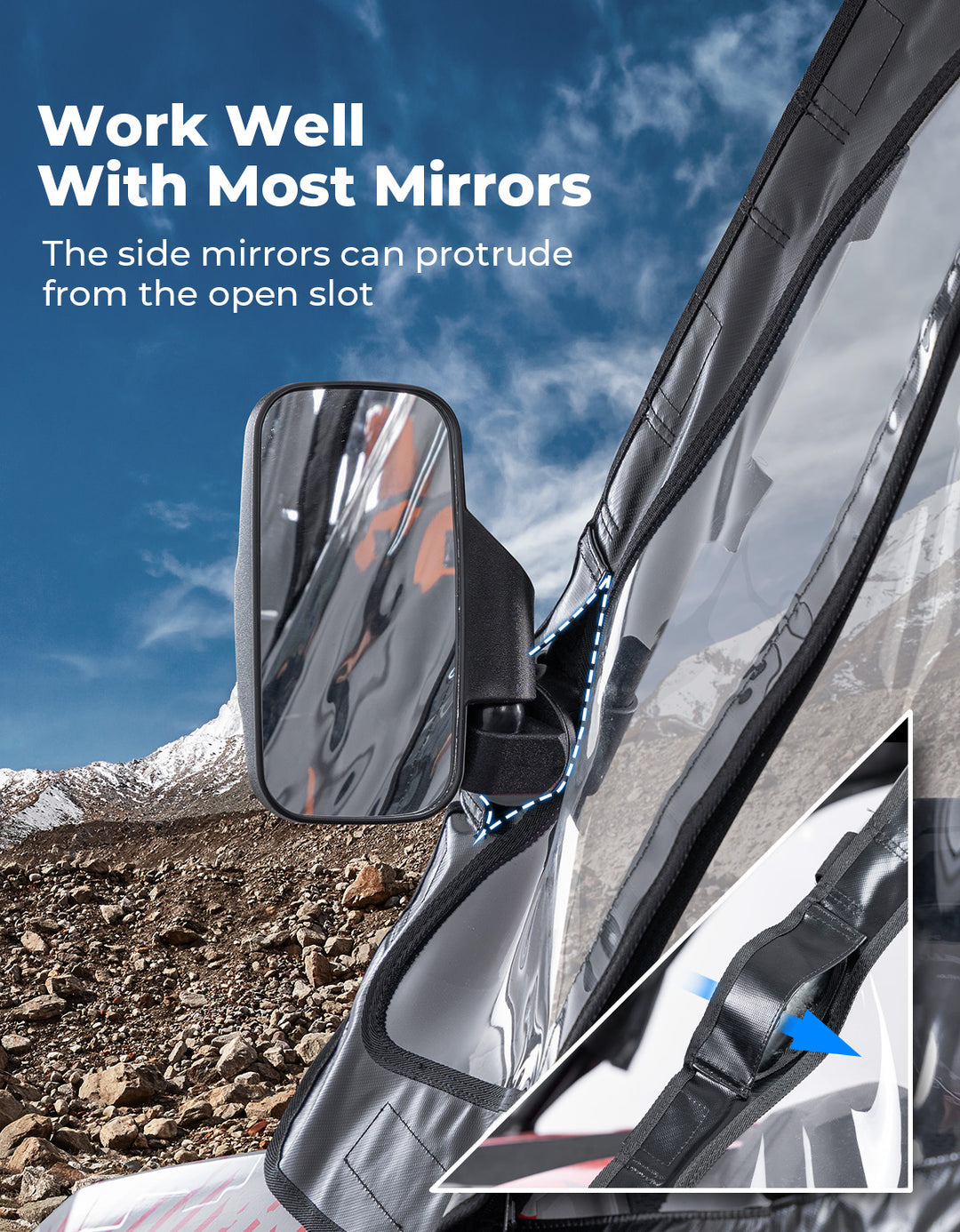 Soft Upper Door Cab Enclosure Set for RZR XP 1000 2014-2023