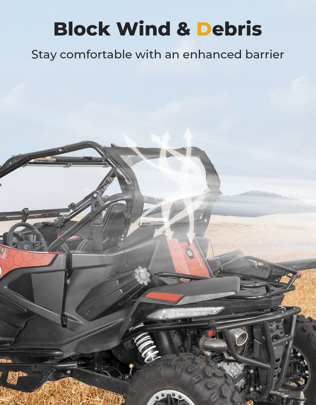 UTV Soft Rear Windshield for CFMOTO ZForce 950