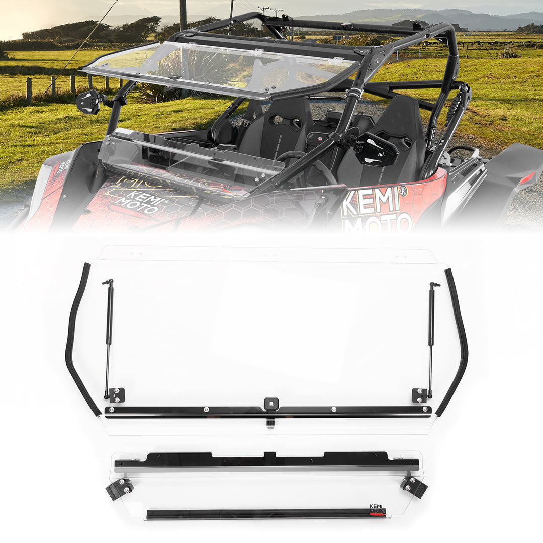 Folding 2-in-1 Flip Windshield for CFMOTO ZForce 950