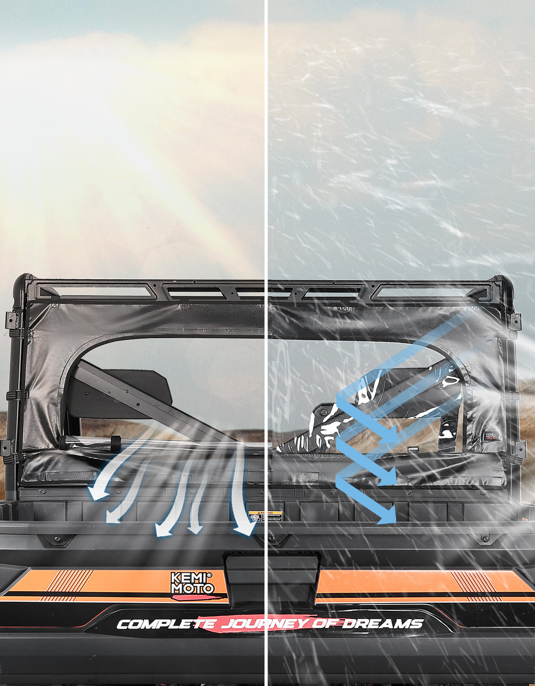 Rear Window Windshield for Polaris Ranger