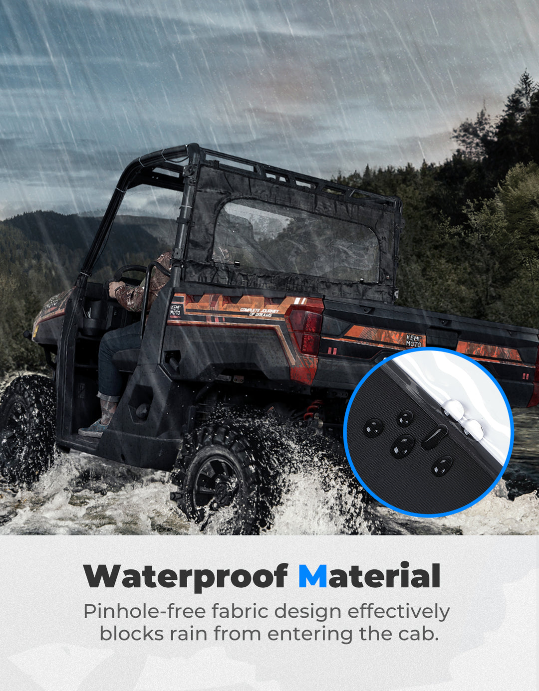 Rear Window Windshield for Polaris Ranger