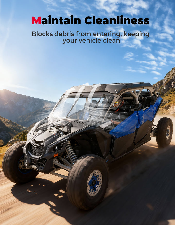 Glass Windshield with Sliding Vents for Can-Am Maverick X3 / X3 MAX