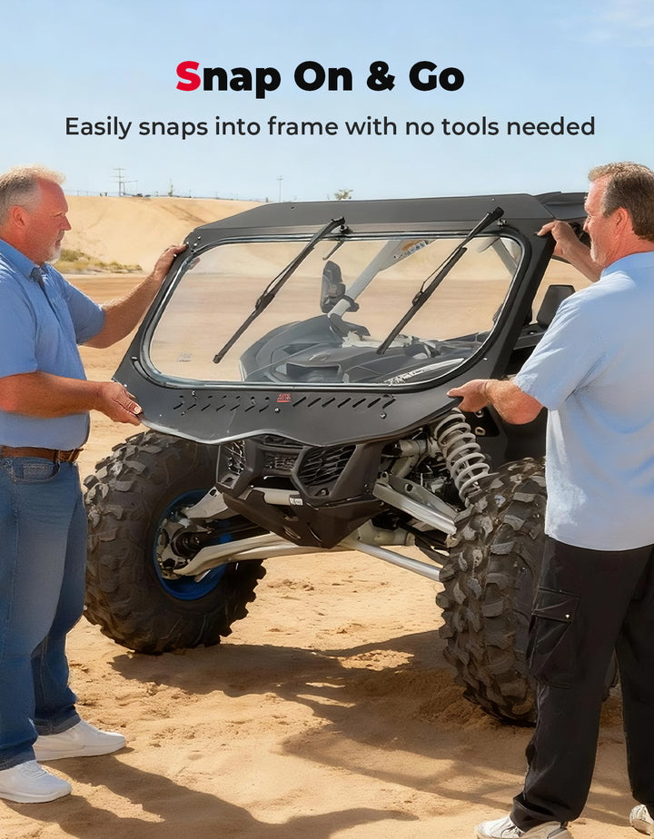 Glass Windshield with Sliding Vents for Can-Am Maverick X3 / X3 MAX