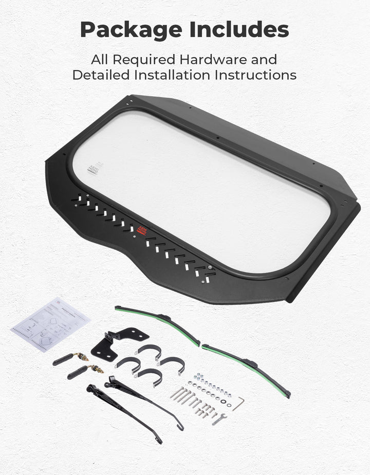 Glass Windshield with Sliding Vents for Can-Am Maverick X3 / X3 MAX