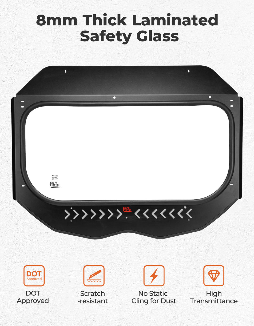 Glass Windshield with Sliding Vents for Can-Am Maverick X3 / X3 MAX