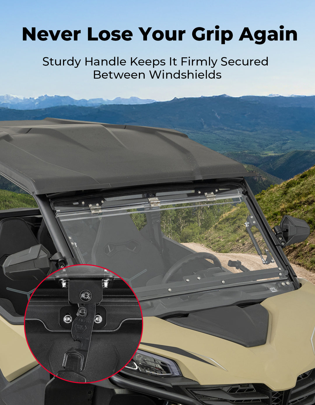 3-in-1 Flip Windshield for 2023+ CFMOTO ZForce 950 Sport | 800 Trail