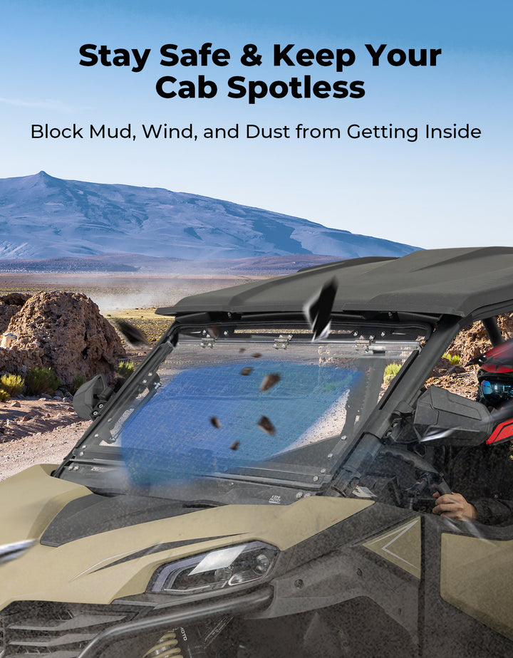 3-in-1 Flip Windshield for 2023+ CFMOTO ZForce 950 Sport | 800 Trail