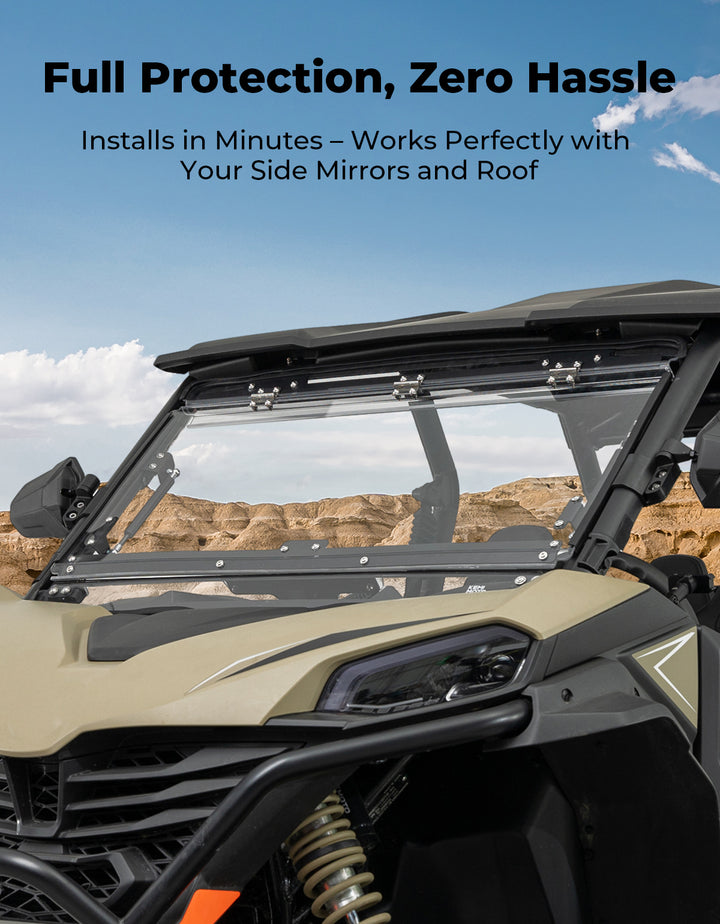 3-in-1 Flip Windshield for 2023+ CFMOTO ZForce 950 Sport | 800 Trail
