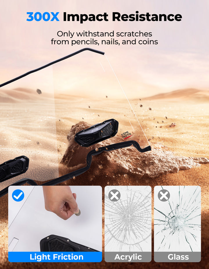 UTV Vent Windshield for Polaris RZR XP 1000 / XP 4 1000 / XP Turbo / XP 4 Turbo