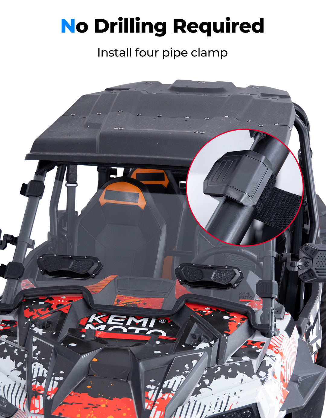 UTV Vent Windshield for Polaris RZR XP 1000 / XP 4 1000 / XP Turbo / XP 4 Turbo
