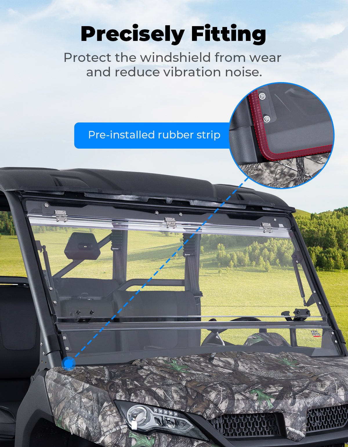 2-IN-1 Flip Windshield for CFMOTO UForce 1000 / 1000XL