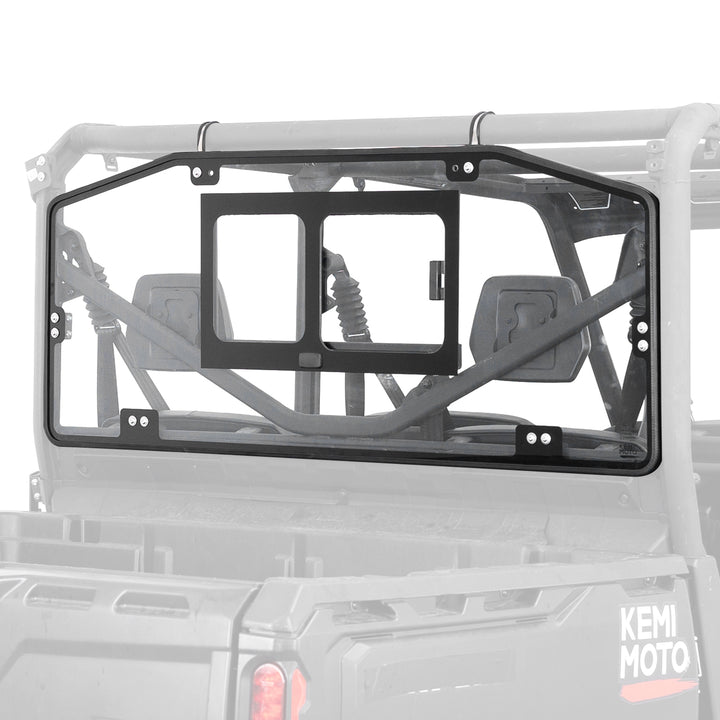 Glass Rear Windshield with Sliding Window for Can-Am Defender & Defender Max HD5/HD8/HD10 (2016–2026) – 5MM DOT Laminated Safety Glass, Scratch-Resistant