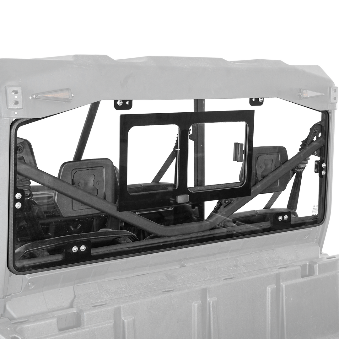 Glass Rear Windshield with Sliding Window for Can-Am Defender & Defender Max HD5/HD8/HD10 (2016–2026) – 5MM DOT Laminated Safety Glass, Scratch-Resistant