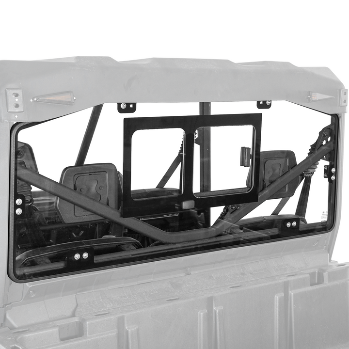 Glass Rear Windshield with Sliding Window for Can-Am Defender & Defender Max HD5/HD8/HD10 (2016–2026) – 5MM DOT Laminated Safety Glass, Scratch-Resistant