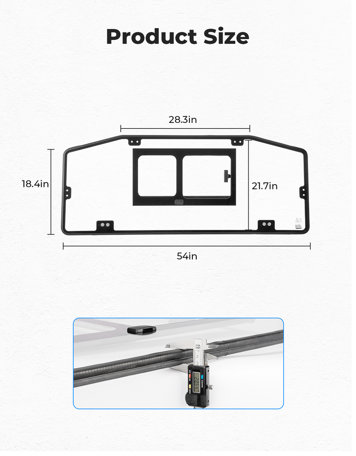 Glass Rear Windshield with Sliding Window for Can-Am Defender & Defender Max HD5/HD8/HD10 (2016–2026) – 5MM DOT Laminated Safety Glass, Scratch-Resistant