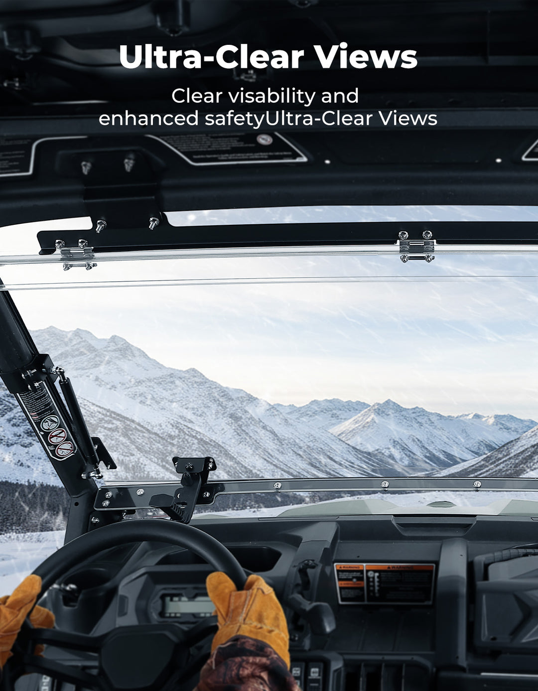 3-in-1 Flip Scratch-Resistant Windshield for Can-Am Defender & Defender Max HD5/HD8/HD10