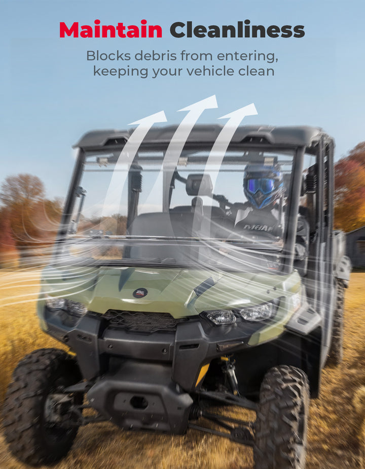 3-in-1 Flip Scratch-Resistant Windshield for Can-Am Defender & Defender Max HD5/HD8/HD10