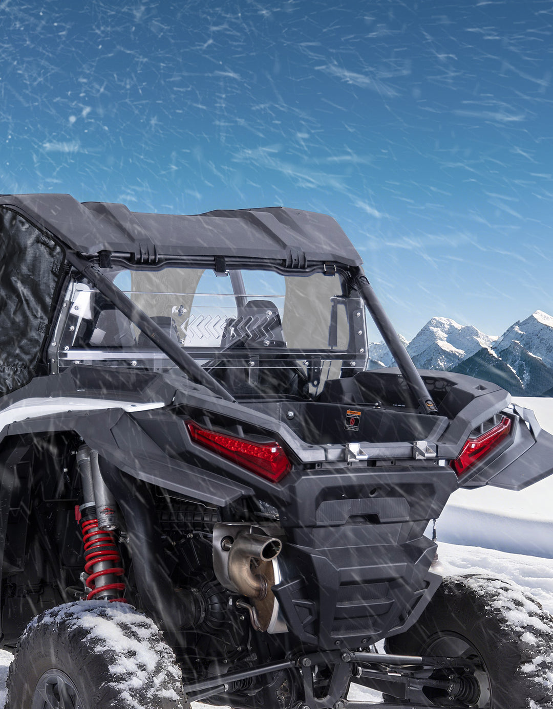 UTV Sliding Vented Clear Rear Windshield for 2024+ Polaris RZR XP 1000 / RZR XP4 1000