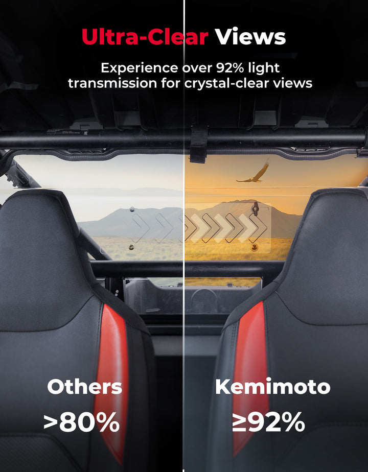 UTV Sliding Vented Tinted Rear Windshield for 2024+ Polaris RZR XP 1000 / RZR XP4 1000