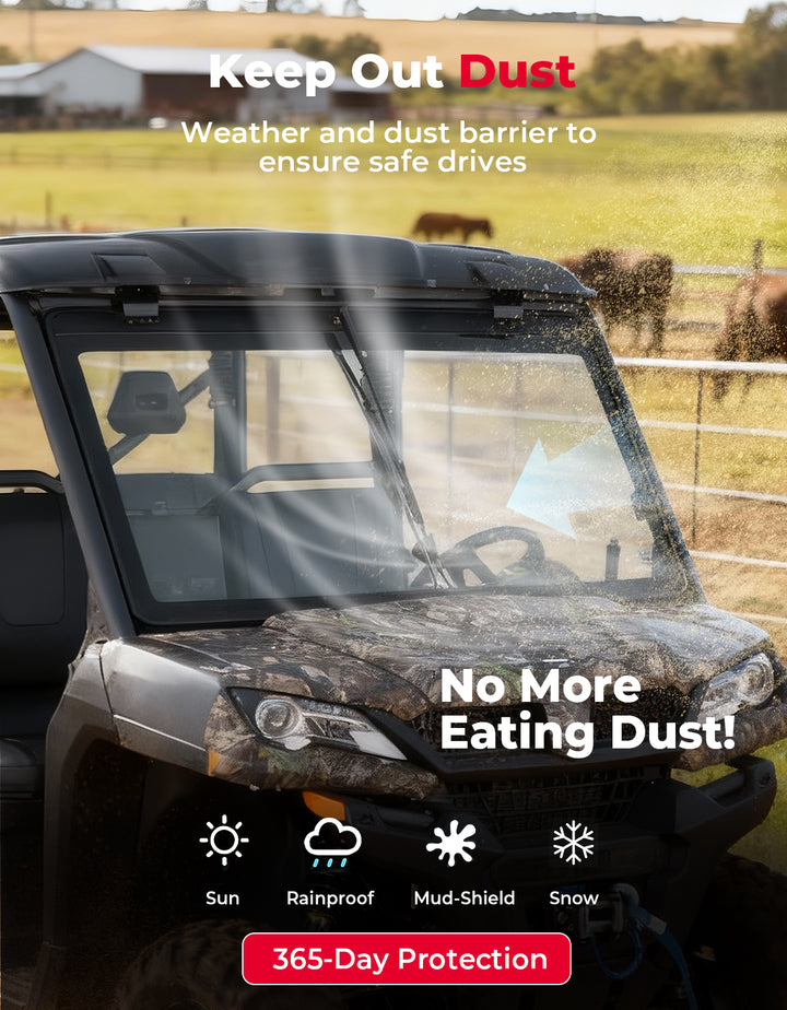 UTV Glass Windshield with Wipers for CFMOTO UForce 1000| 1000 XL