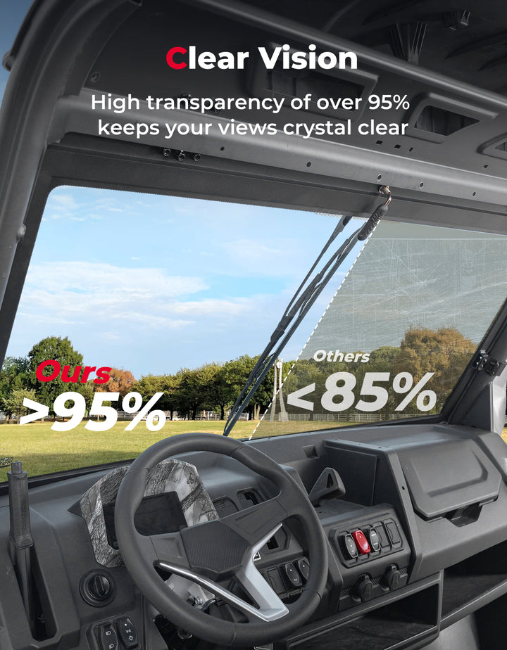 UTV Glass Windshield with Wipers for CFMOTO UForce 1000| 1000 XL