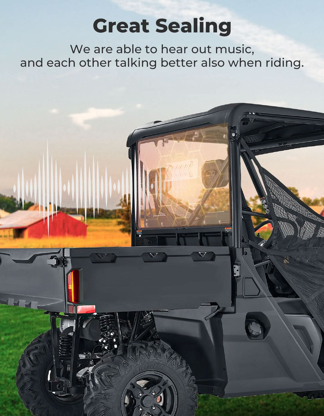 Sliding Vented Rear Window for CFMOTO UFORCE 600 (2021-2025) - Kemimoto