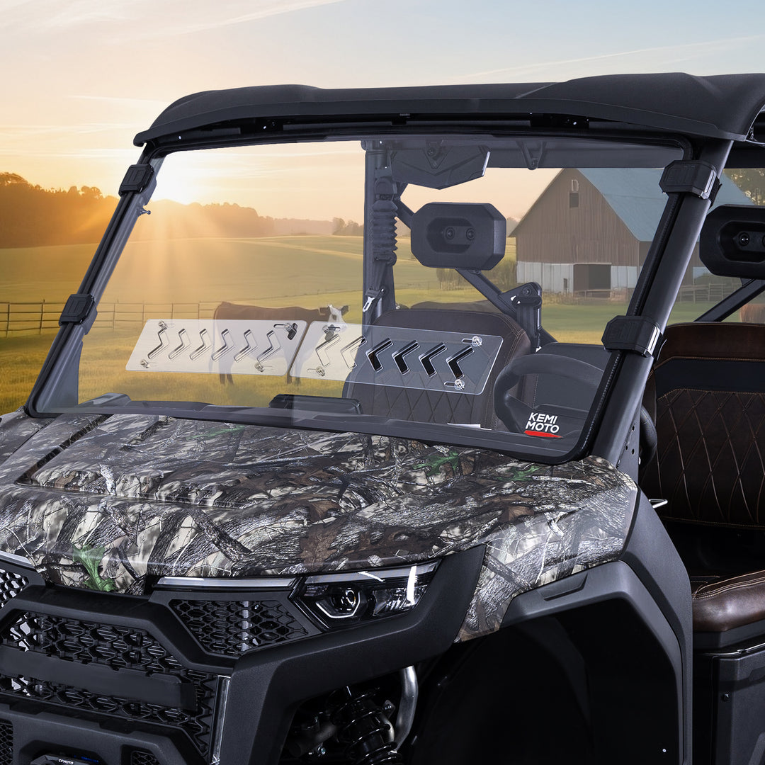 2-in-1 Vented Front Windshield for CFMOTO UFORCE U10 Pro|XL