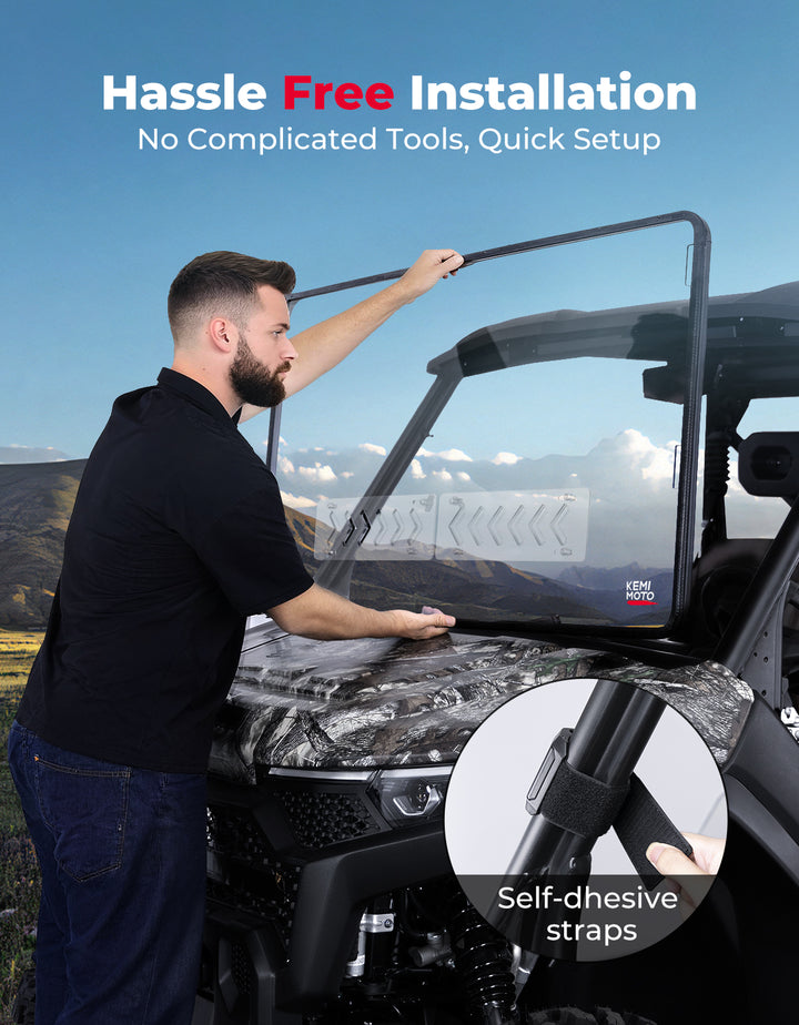 2-in-1 Vented Front Windshield for CFMOTO UFORCE U10 Pro|XL