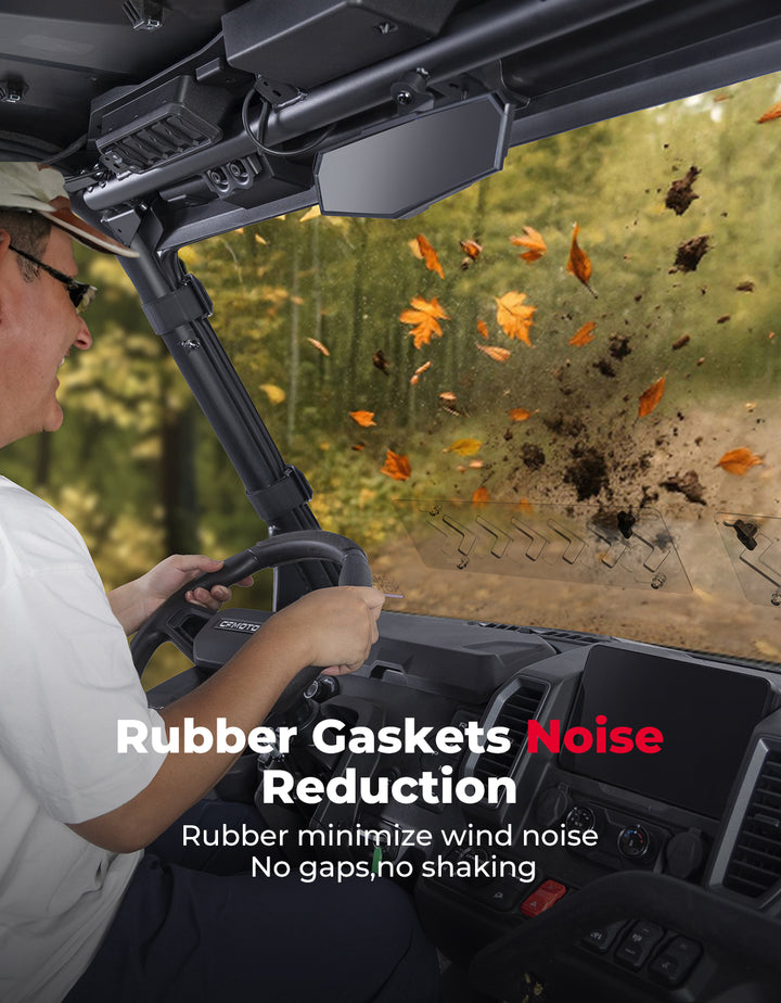 2-in-1 Vented Front Windshield for CFMOTO UFORCE U10 Pro|XL