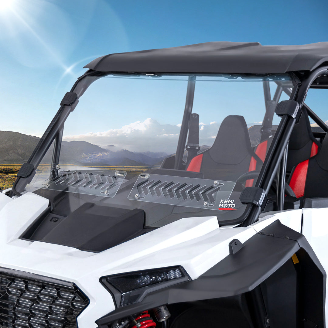 2-IN-1 Vented Windshield Pre-Installed Rubber Strip for 2024+ Polaris RZR XP 1000 / RZR XP 4 1000
