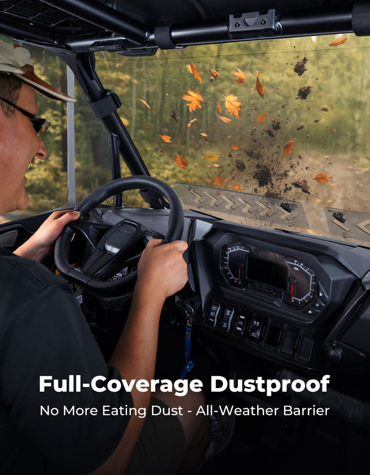 2-IN-1 Vented Windshield Pre-Installed Rubber Strip for 2024+ Polaris RZR XP 1000 / RZR XP 4 1000