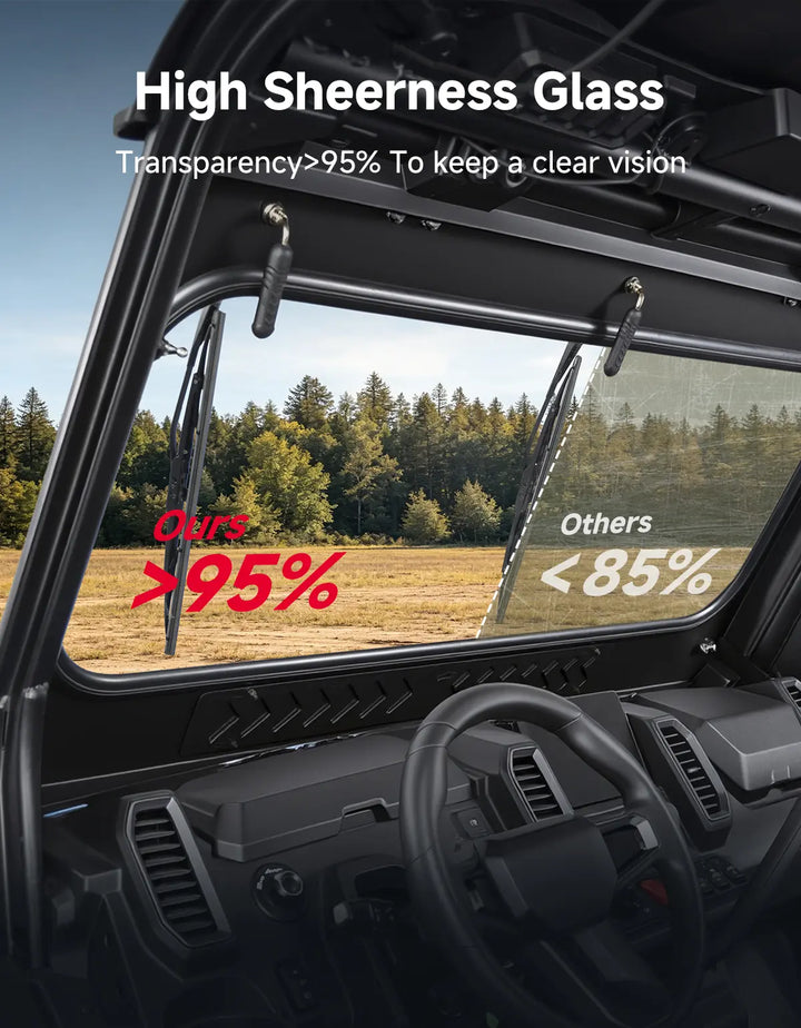 UTV Glass Windshield with Wipers For CFMOTO UForce U10