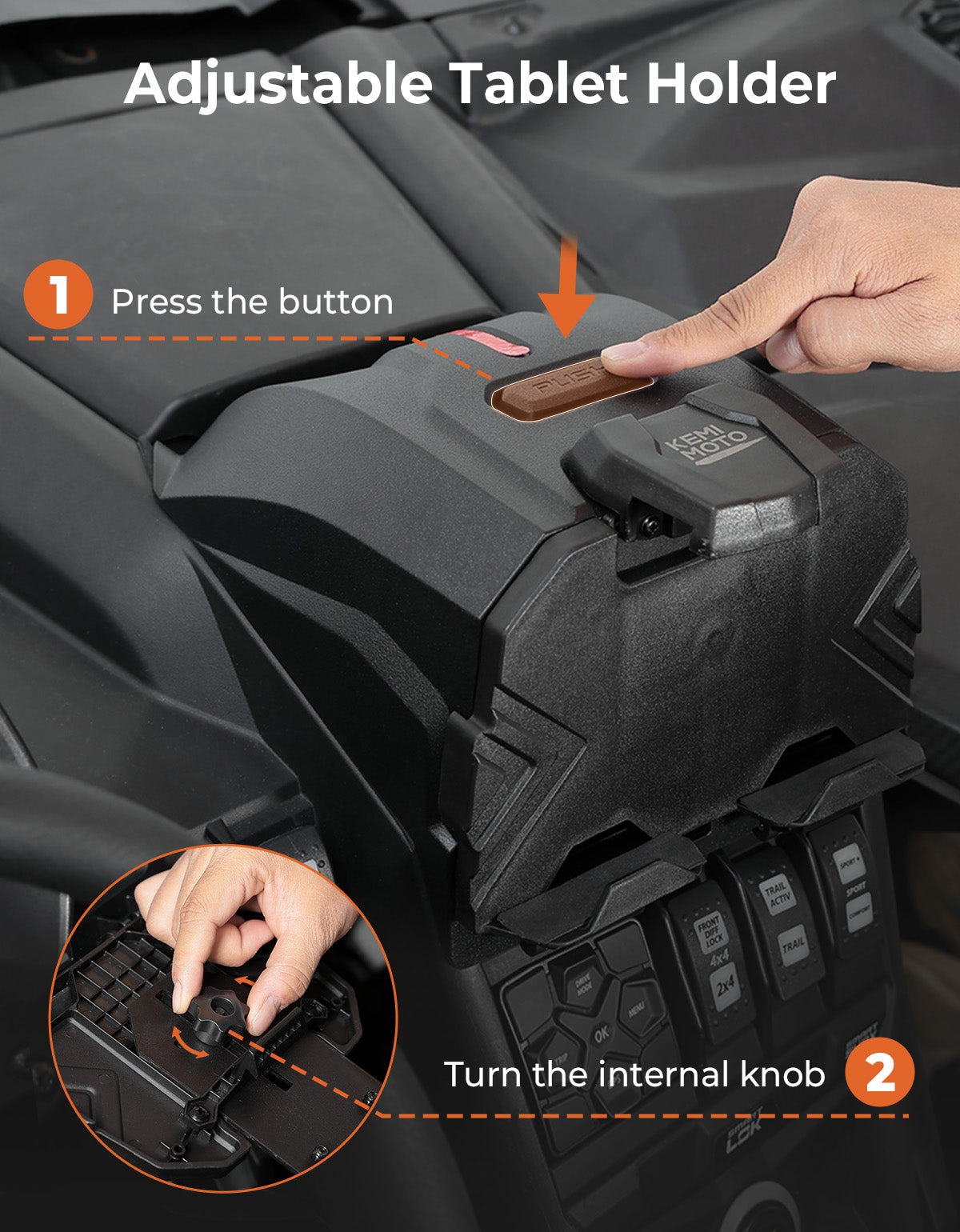 Upgraded Device Tablet Holder for Can-Am Maverick X3 / X3 MAX