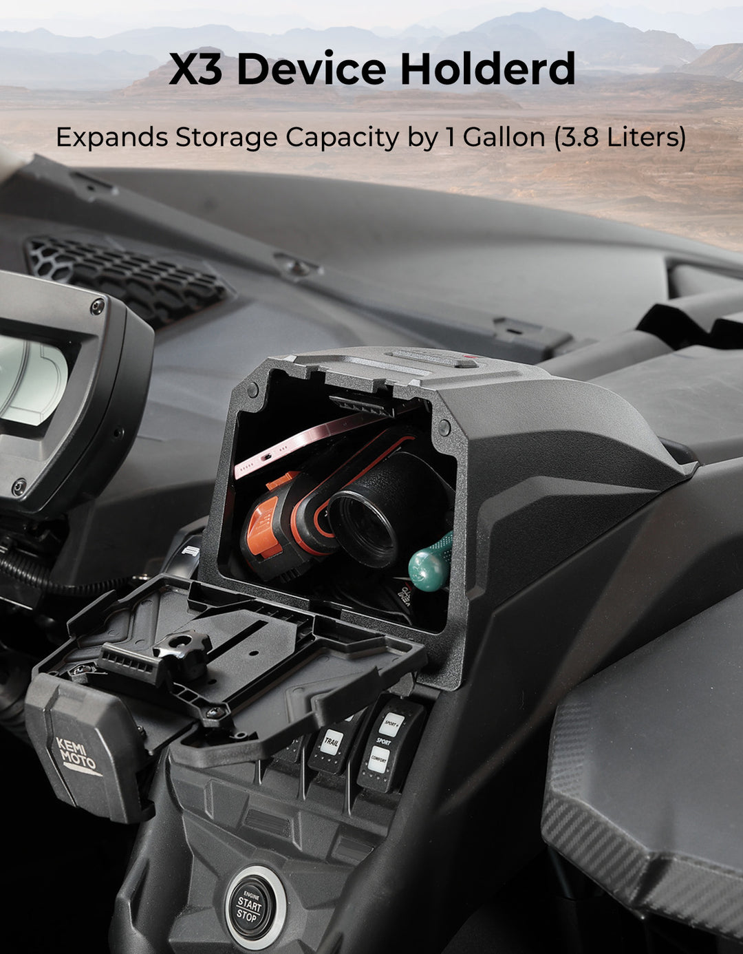 Upgraded Device Tablet Holder for Can-Am Maverick X3 / X3 MAX